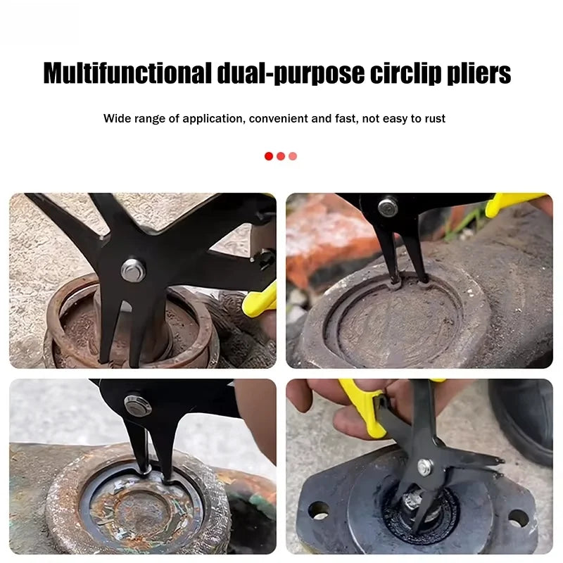 Circlip Pliers 2 In 1 Internal And External Dual Purpose Pliers External Spring Pliers Large Retaining Ring Removal Tool