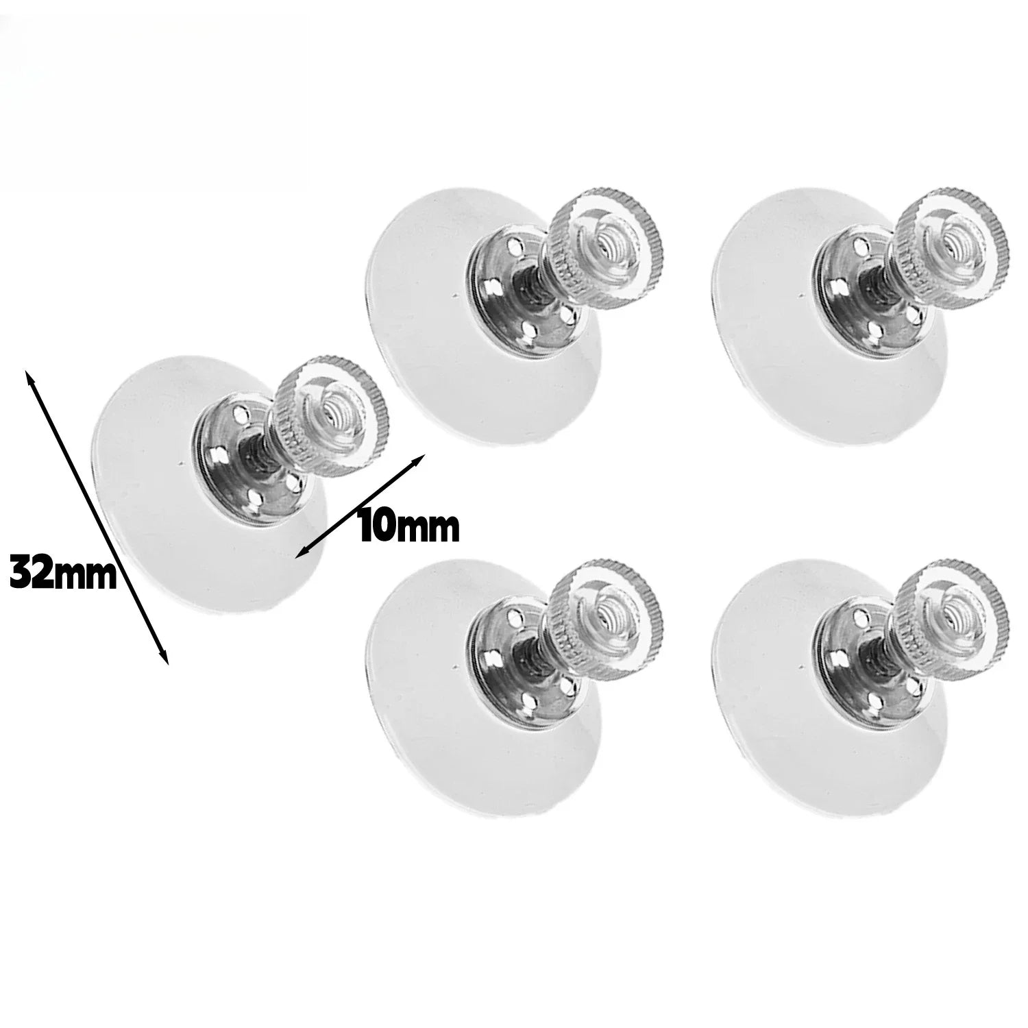 25/32/41/50mm Transparent Suction Cup Hook with Screws Self Adhesive Mushroom Head Sucker Pads Hooks Waterproof Wall Holders