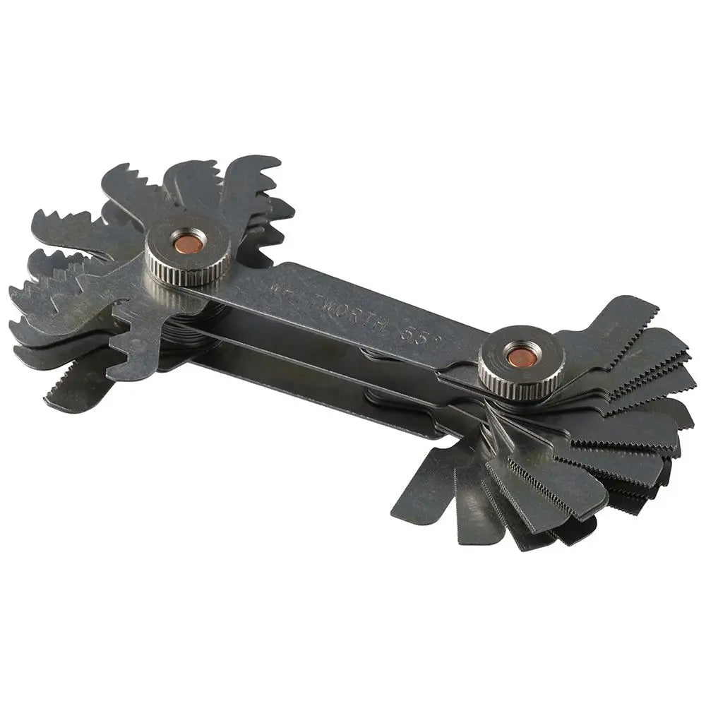 Stainless Steel Screw Thread Pitch Gauge 52Pcs Metric & Imperial Measuring Tool 55 Degree & 60 Degree Cutting Gauge