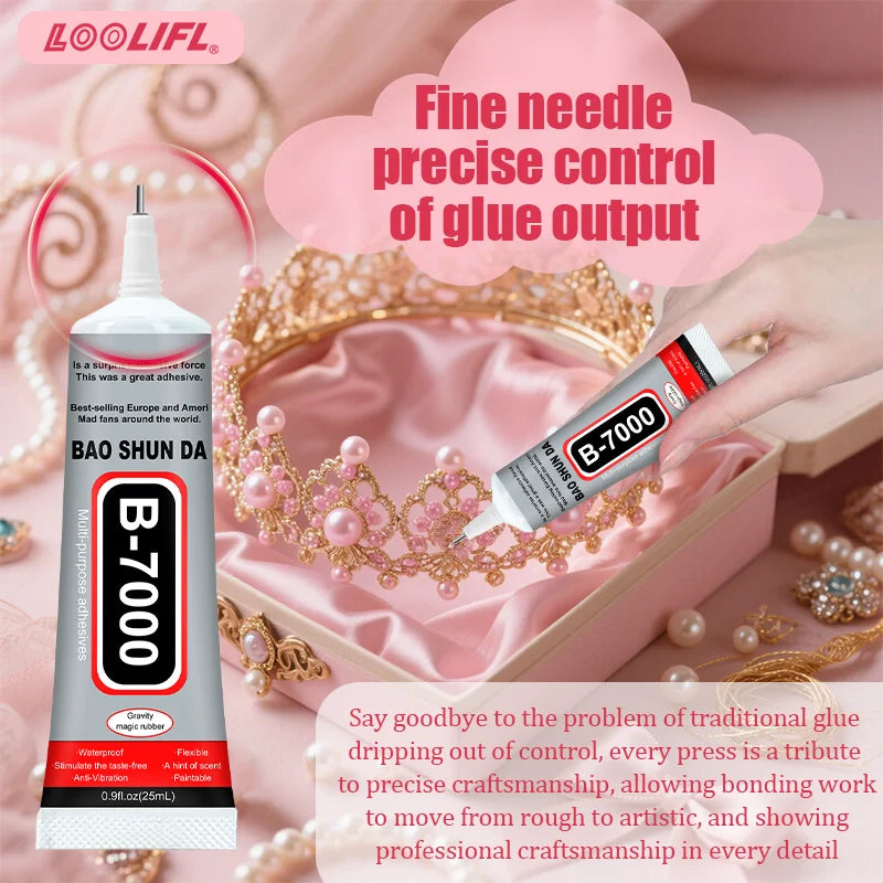 B-7000 25ML Clear Jewelry Craft Adhesive B7000 New Universal Diamond DIY Adhesive All-Purpose Adhesive With Precision Applicator