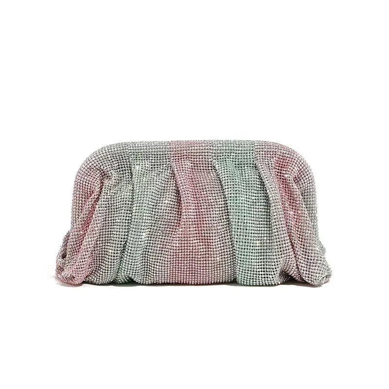 Wedding Party Clutch Purse Glitter Shiny Rhinestone Diamond Evening Bag Luxury Designer Women's Handbag Shoulder Crossbody Bag