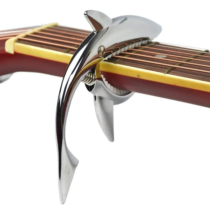 1PC Shark Guitar Capo Zinc Universal Quick Change Clamp for Acoustic Musical Instrument Accessories