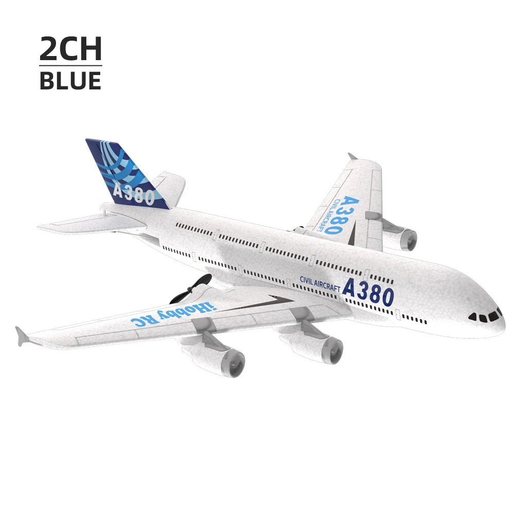 A380 Airplane Airbus RC Airplane Foam Toys 2.4G Glide Fixed Wing RTF Plane Outdoor Toys Drone Modle Easy Fly Children Gift