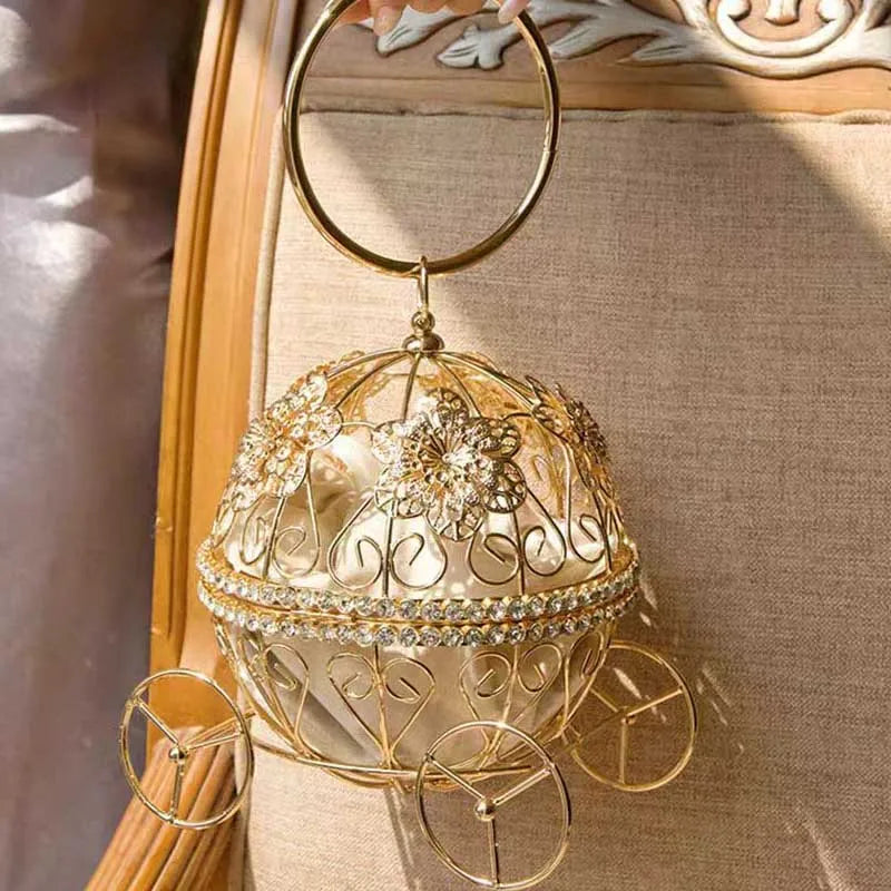 2026 New Latest Bird Shaped Caged Hollow Out Evening Purse Bag For Weddding Party