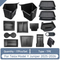 For Tesla Model Y Juniper Accessories Storage Box Set Stowing Tidying Storage Box Trash Can for Model Y Juniper 2025 2026