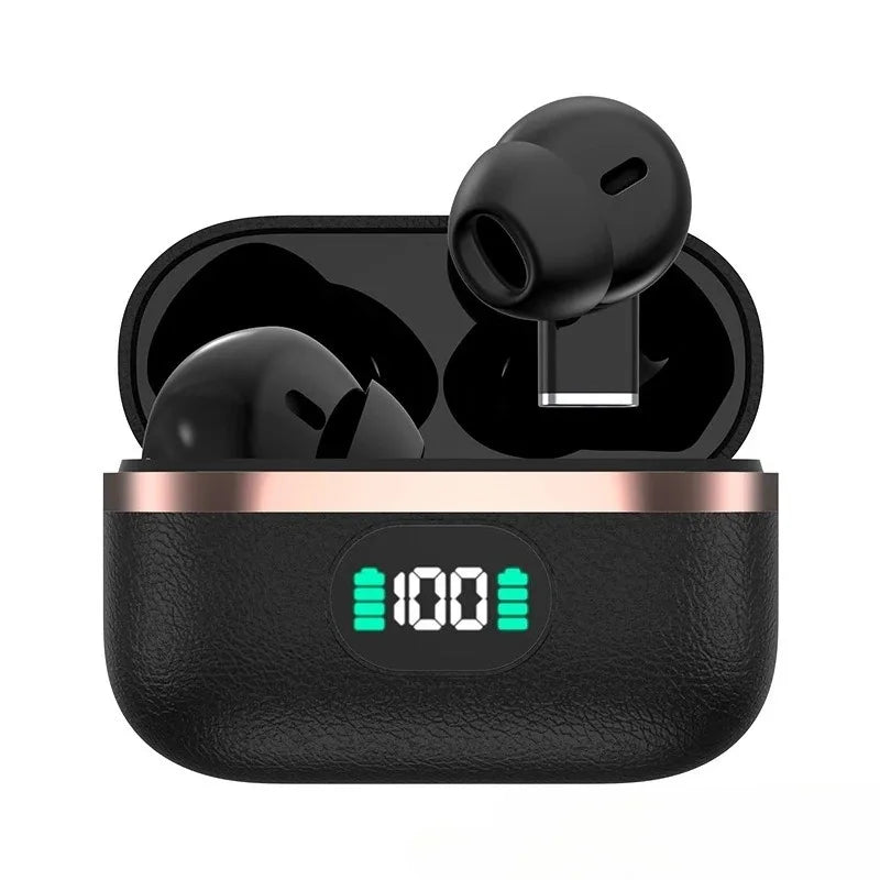 Wireless Earbuds Bluetooth Bone Conduction Earphones Ear Clip Design Touch Control Led Sports Headsets With Mic Headphones