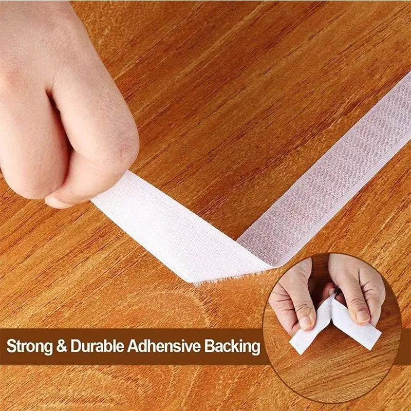 1-10M Strong Self Adhesive Hook and Loop Tape Heavy Duty Sticky Back Nylon Velcros Fastener Strip for Car, Home Office DIY Craft