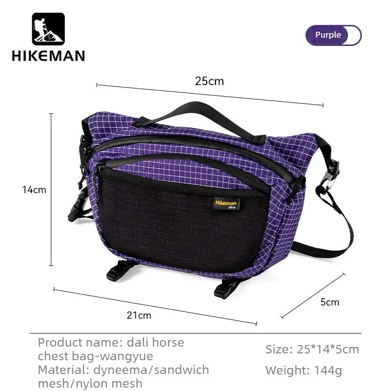 Ultralight Chest Pack UHMWPE Water‑Resistant Crossbody Bag Multi‑Pocket Sling Bag For Hiking Cycling Camping Travel Daily Use