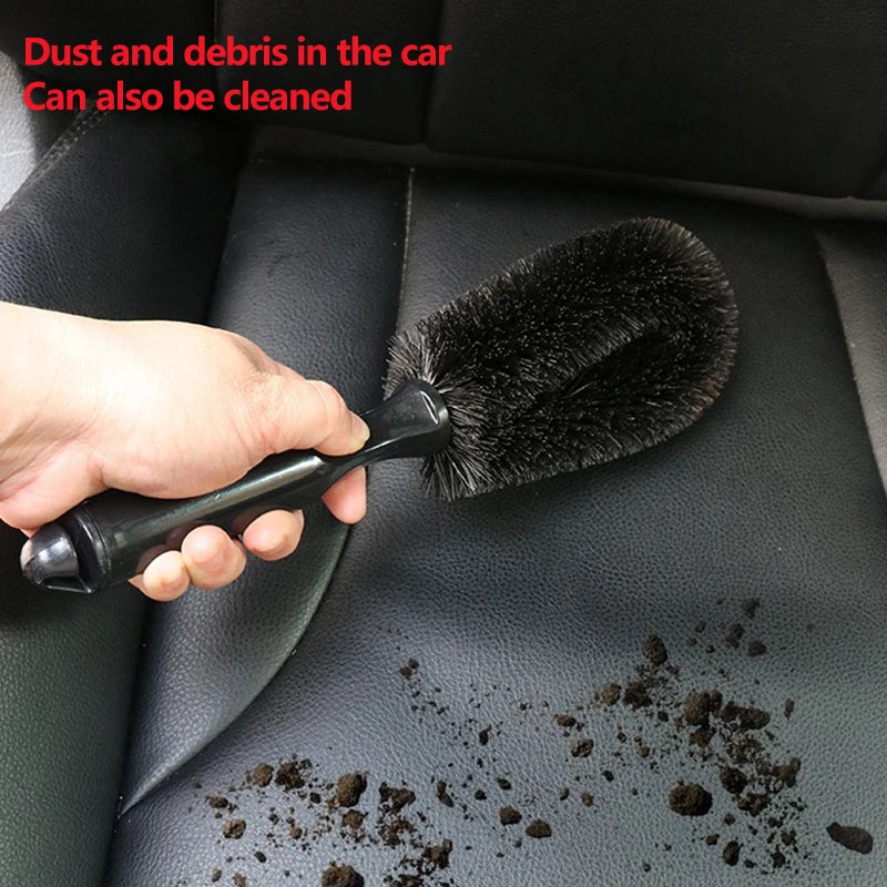 Car Wheel Brush Tire Cleaning Brushes Tools Car Rim Scrubber Cleaner Duster Handle Motorcycle Truck Wheels Car Detailing Brush