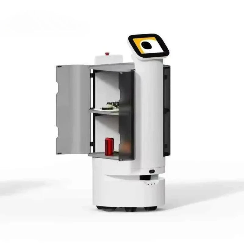 Obstacle Avoidance Smart Food Delivery Robot Autonomous Serving Robot For Hotel Shopping Mall