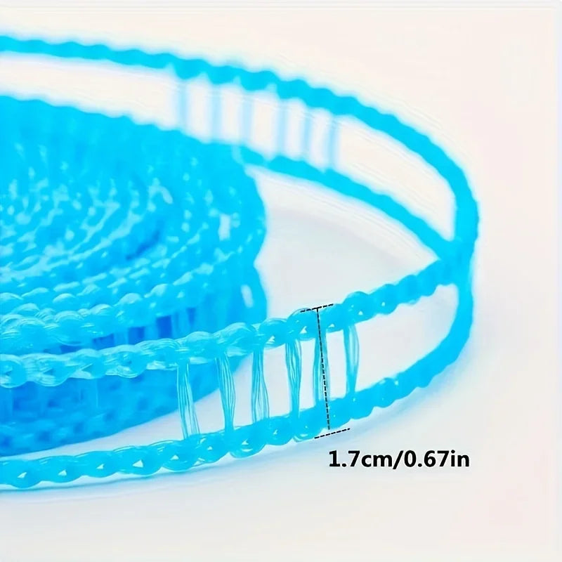 1PC 314.9in Portable Clothesline for Fall & Winter - Windproof, No-Drill Outdoor String, Upgraded Anti-Slip Camping Clothesline