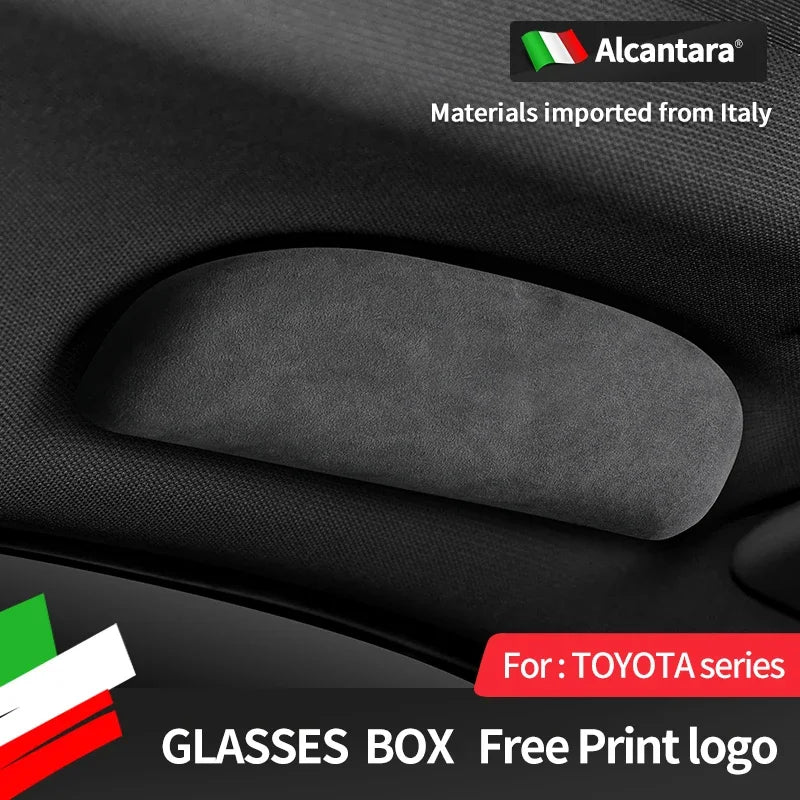 Alcantara Car Eyewear Case Box Sunglasses Holder For Toyota Corolla Camry Levin Avalon Crown RAV4 CHR IZOA Prado Accessories