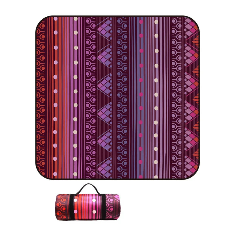 Outdoor Picnic Blanket Waterproof Extra Large Camping Mat Thickness 4mm 3-Layers Beach Blanket Rolling Up Packaging Park Blanket