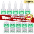 10PCS 20mL 502 Super Glue Strong Quick-Drying Adhesive Universal Instant Transparent for Metal Wood Rubber Leather Bond Repair.