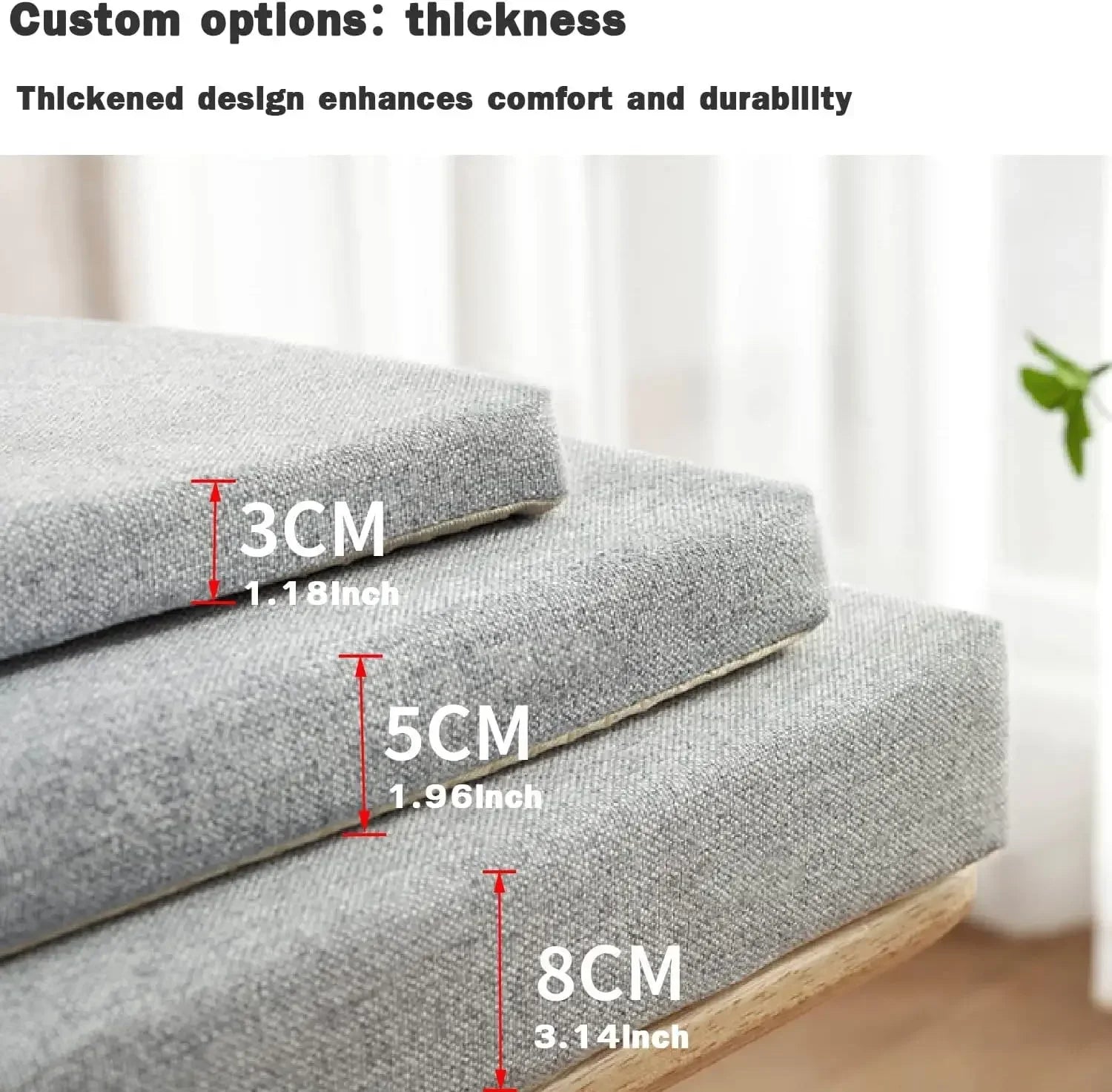 Custom 5cm Long Bench Cushions Chair Seat Sofa Pillow Seat Bay Window Decorative Cushion for Sofas Garden Bench Swing Backseat