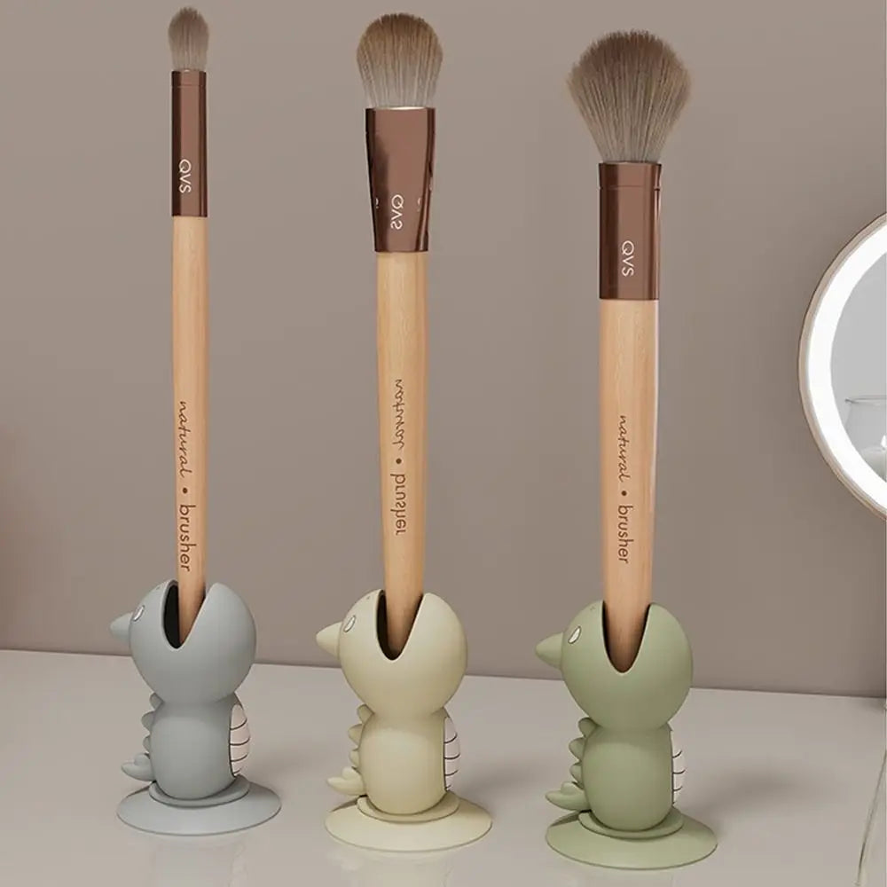 Gifts Portable Toothbrush Protective Cover Multi-function with Suction Cup Toothbrush Holder Silicone Dinosaur Toothbrush Covers