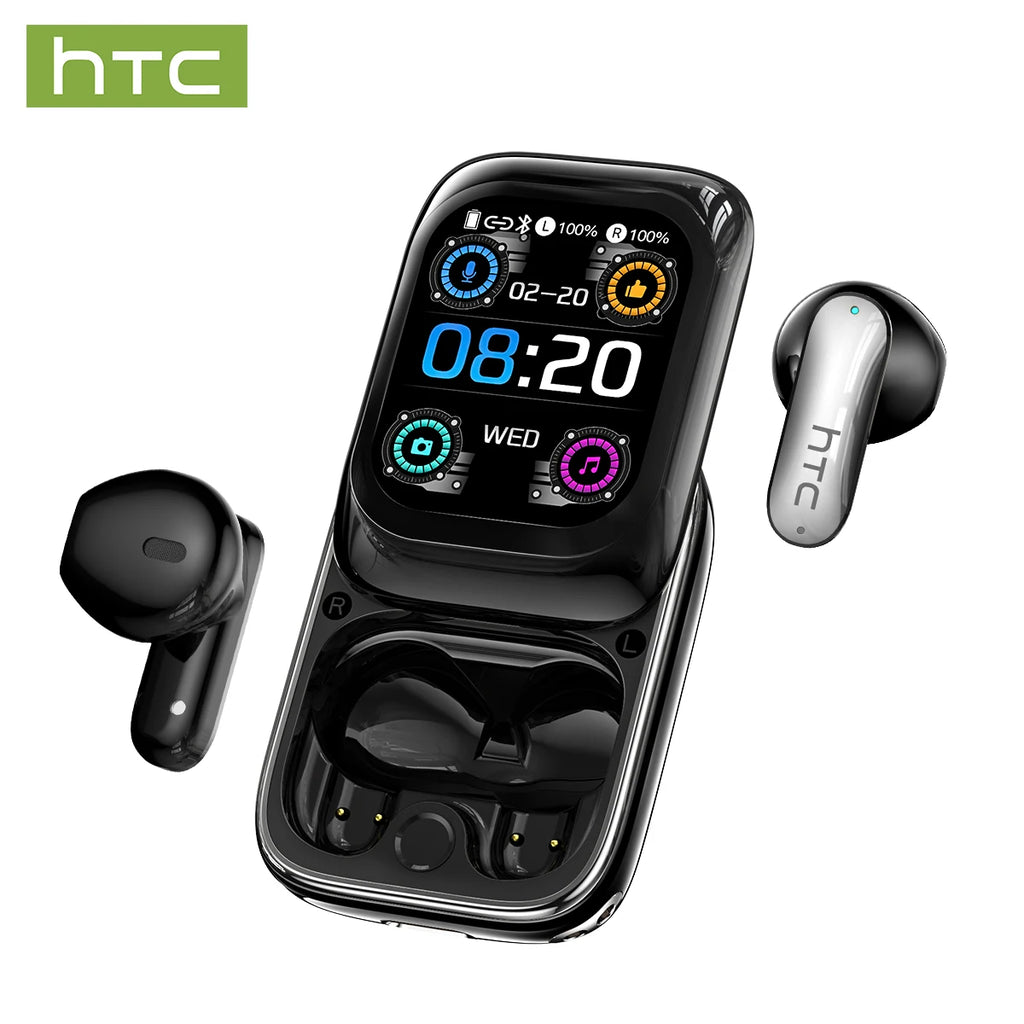 Bluetooth 6.0 Translator Earbuds HTC NE48 AI Real-Time 134 Languages 360° Surround Noise Cancelling Comfort Fit Sports Wireless