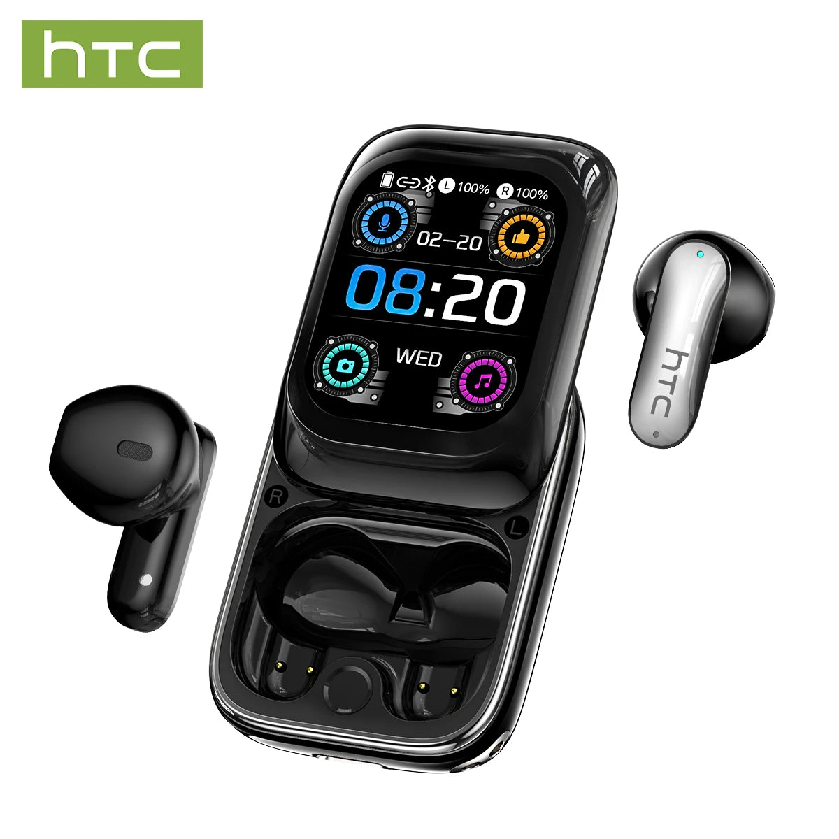 Bluetooth 6.0 Translator Earbuds HTC NE48 AI Real-Time 134 Languages 360° Surround Noise Cancelling Comfort Fit Sports Wireless