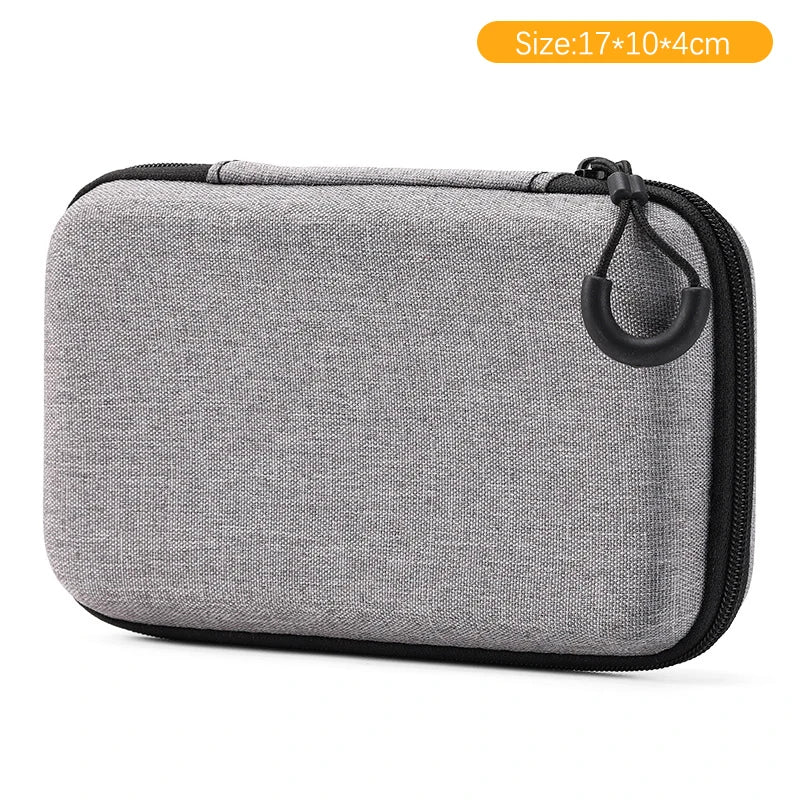 【C】Mini Data Cable Organizer Bag Waterproof Travel Organizer Bag Portable Mobile Phone Charger Protective Cases Earphone Bag