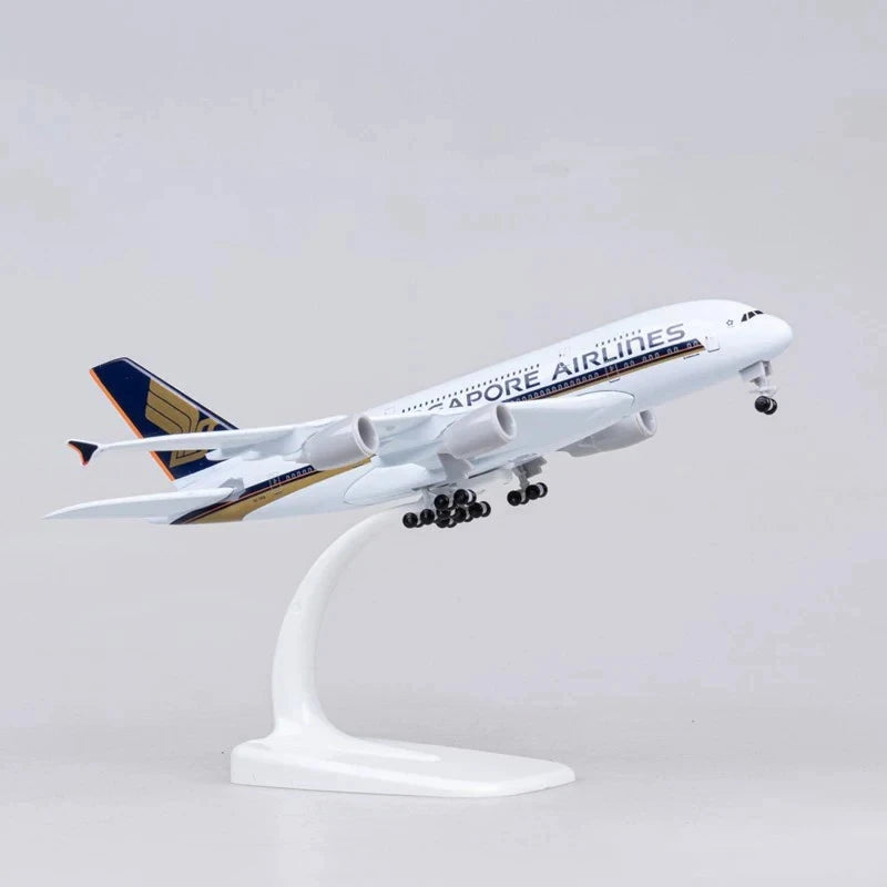 20CM Metal Alloy Aircraft Model A380 Singapore Airlines Airplane Diecast Children Toys Plane Model Toy Child Boys