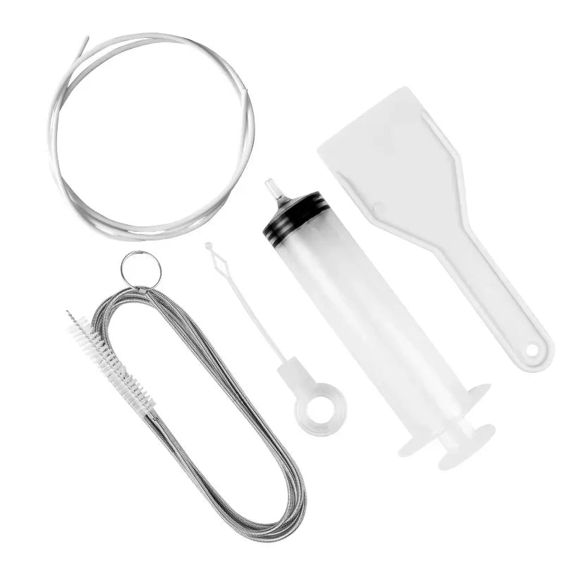 Refrigerator Drain Clean Brush Wash Brush Suction Syringe Hose Fridge Cleaner Stick Dredge 1.5M Drain Hole Kit Cleaning Tools
