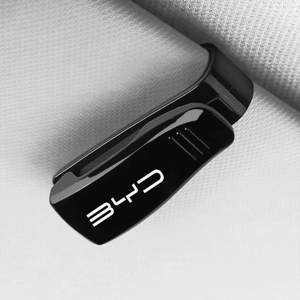 Car Sunglasses Clip Card Ticket Holder Sun Visor For BYD Atto 3 EV Yuan Plus Song Plus Dmi Dolphin Seal Tang Han Qin F3 E6 Act