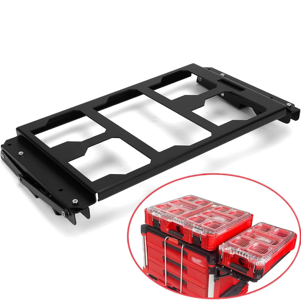 Foldable Work Table Compatible with Milwaukee Packout Toolbox, Heavy Duty Side Storage Mount Table For Your PACKOUT System