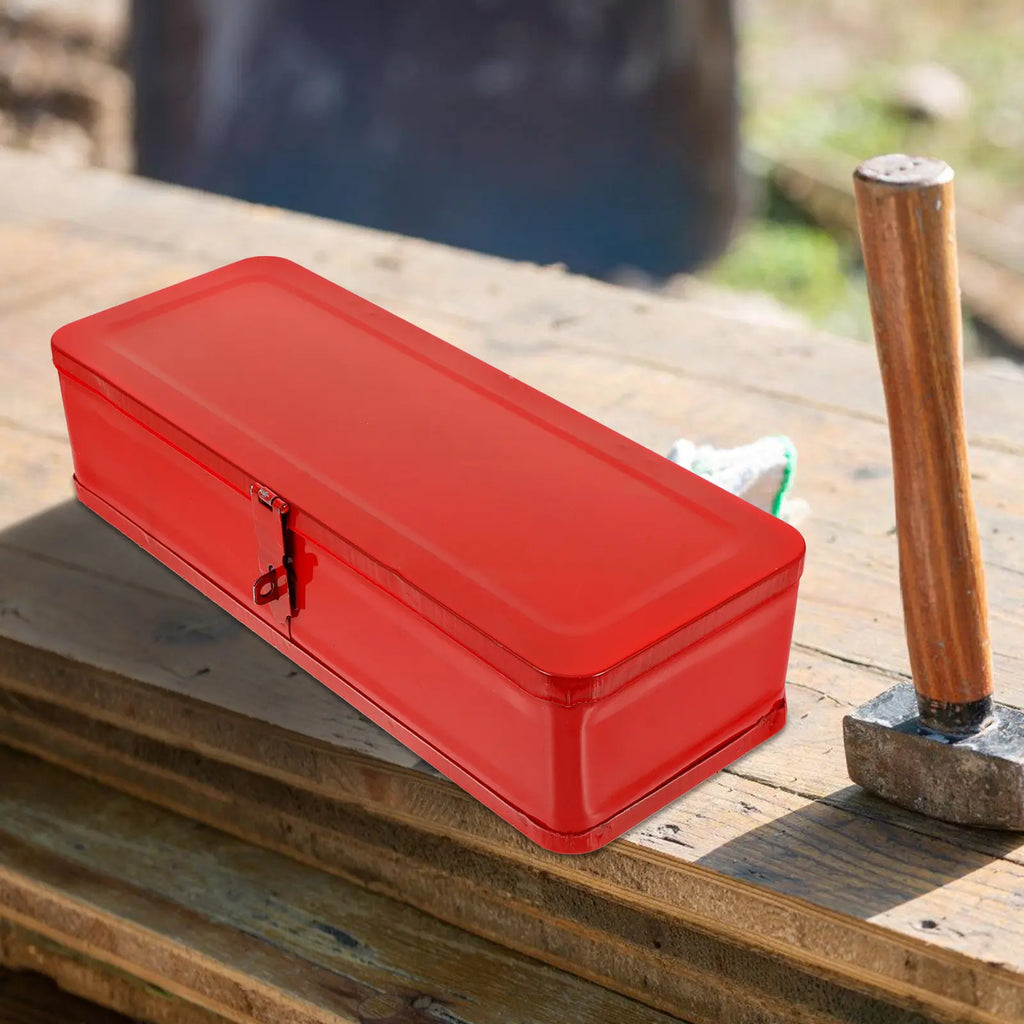 Stylish Thickened Iron Tool Box Large Capacity Portable Metal Toolbox for Mechanics Workshop Car Tool Storage Organizer