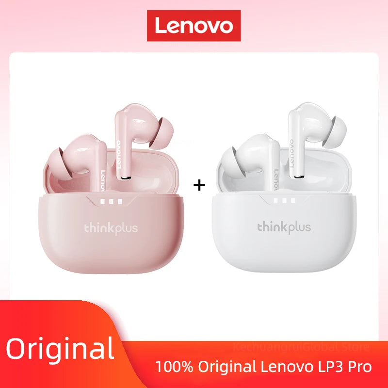 10pcs Lenovo LP3 Pro Wholesale 2pcs Original LP3 Pro Wireless Bluetooth Headphones HiFi Stereo Earbuds Noise Reduction With Mic