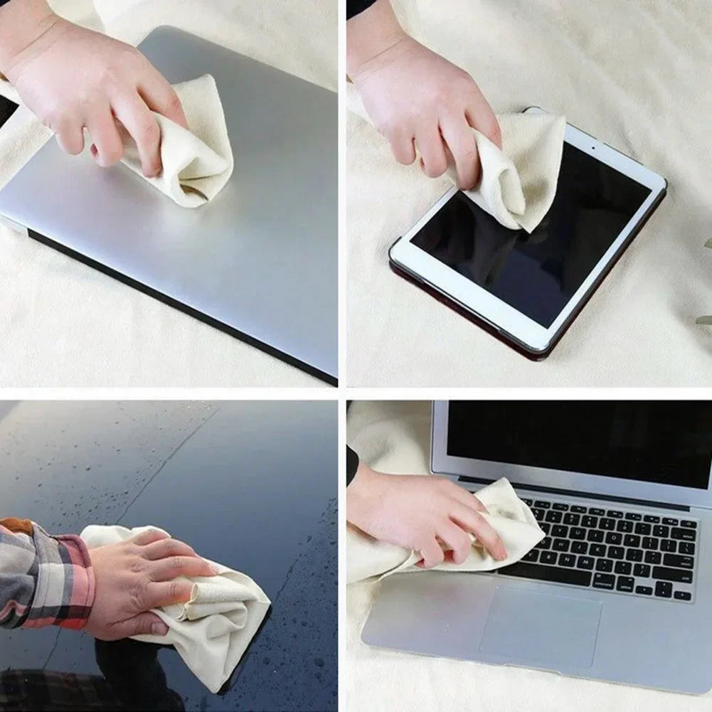 Drying Washing Cloth Towel Silverware 25 * 40cm Auto Car Cleaning Casement Chamois Leather Mirrors For Cleaning Paint Surfaces
