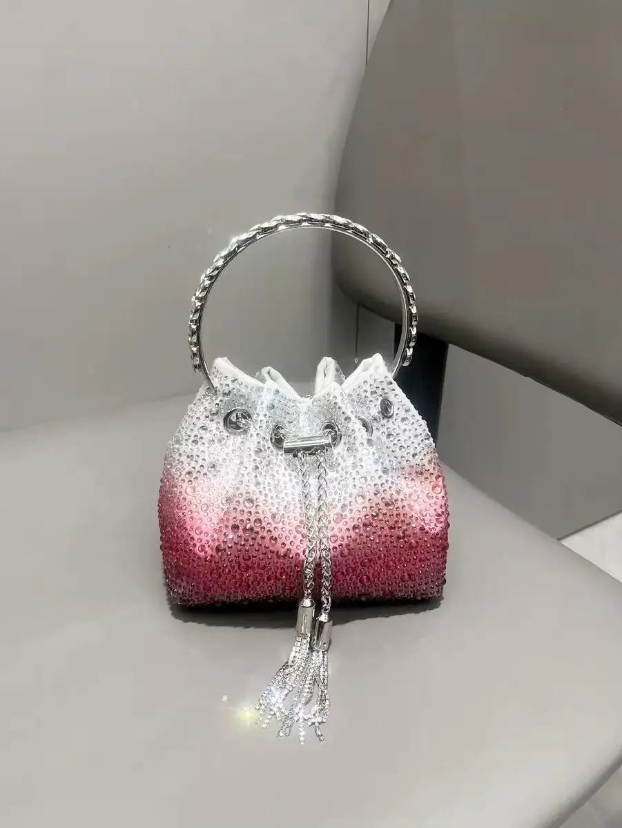 Luxury Designer Women Handbag Glitter Shiny Diamond Clutch Purse Wedding Party Banquet Bag Crystal Rhinestones Evening Bag