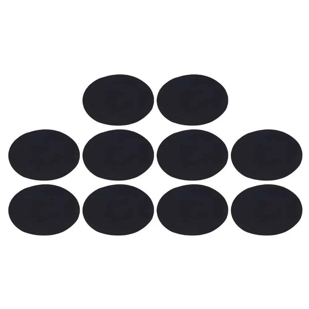 10PACK Food Pad PTFE Surface Fryer Pan Liner Round Black Baking Mat Easy Clean Non Stick Cooking Pad BBQ Grill
