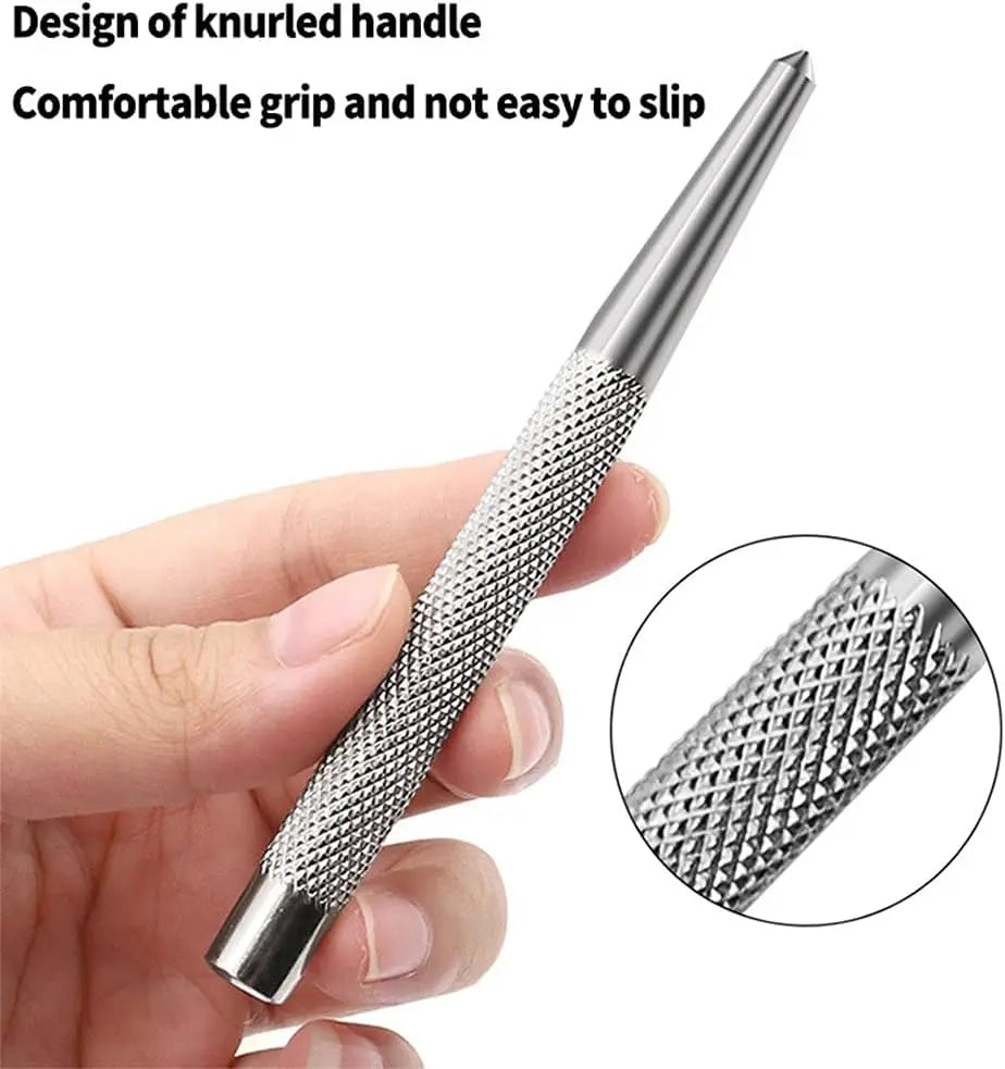 High Hardness Center Punch Non-slip Handle Tapered Punch Point Punch Locator Metal Drill Mark Center Punch Fitter's Chisel Punch