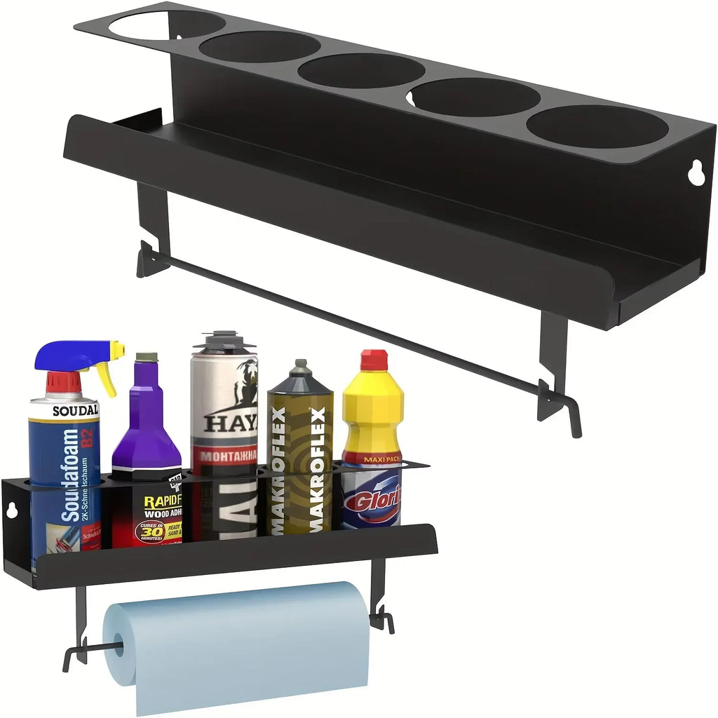 Spray Can Tool organizer Rack 3 Layers Wall Mount Heavy Duty Tool Shelf Spray Bottle Holder Workshop Garage Storage Tool Cabinet