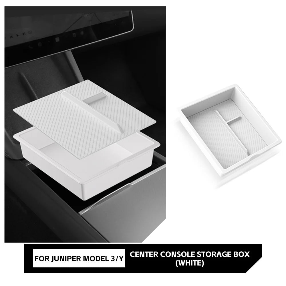 Center Console Storage Tray  For Tesla Model 3 Highland 2024 2025 Model Y Juniper 2025 2026  Armrest Storage Box Car Accessories