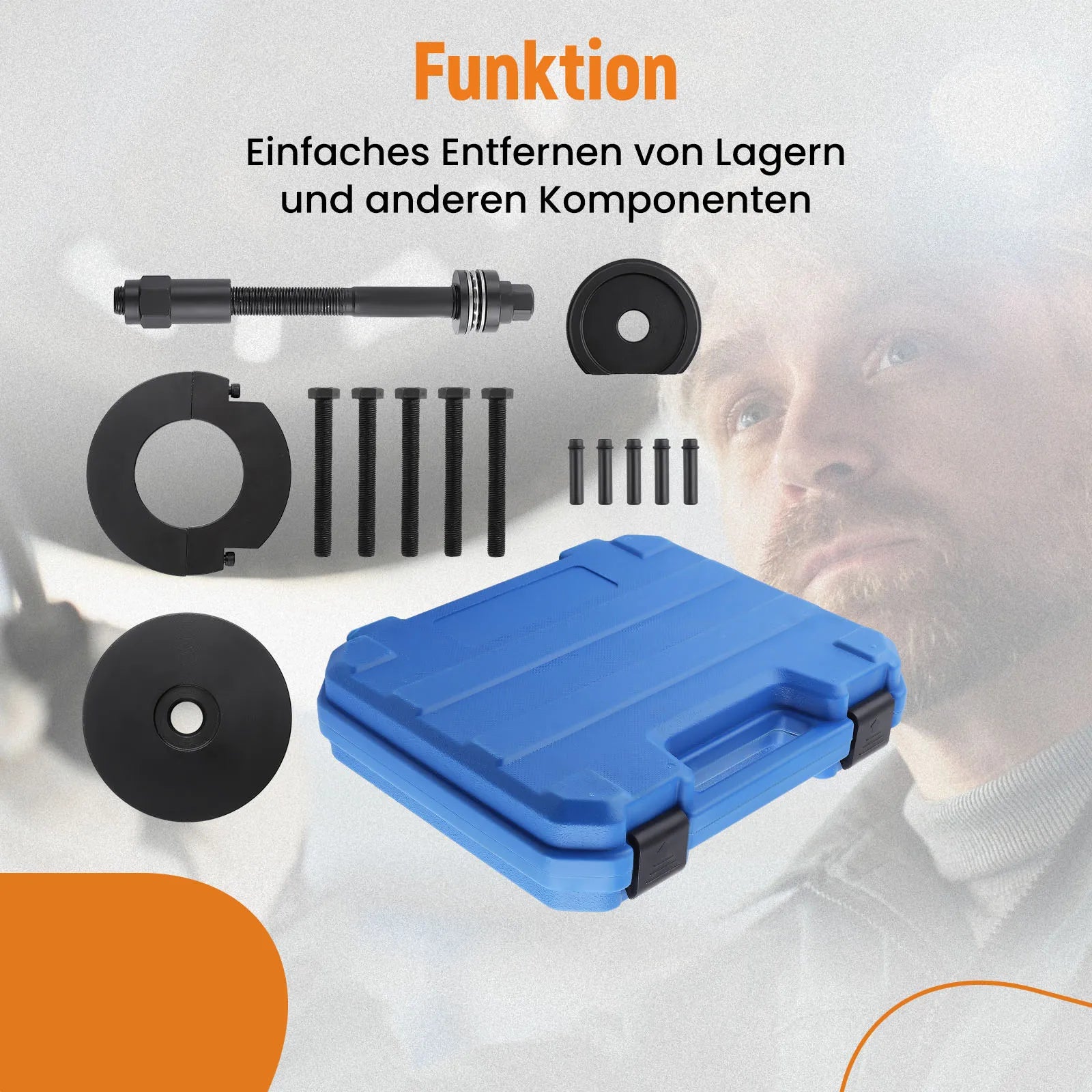 Wheel bearing tool transporter for Citroen Opel Peugeot Toyota compact wheel bearing