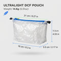 14.6g Outdoor DCF Pouch Passport Key Ultralight Toiletry Sack Bag Zipper Hiking Camping Gear Organizer Storage Bag