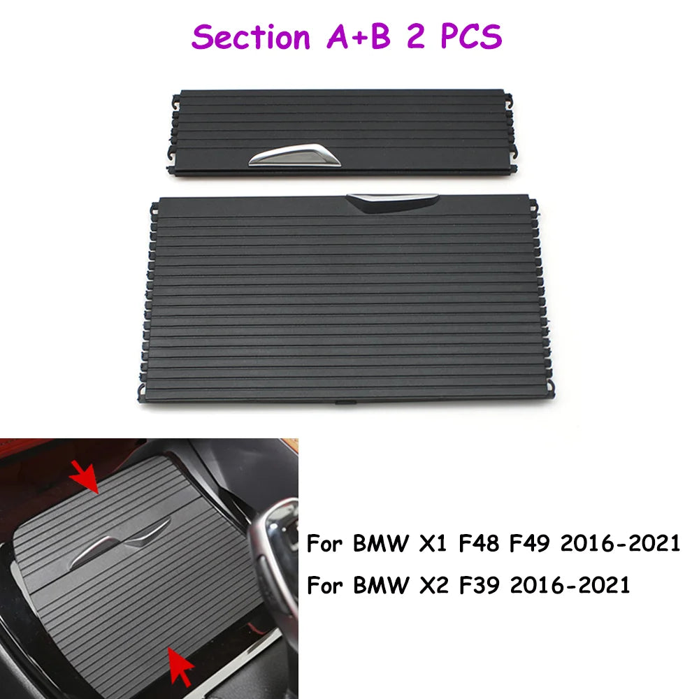 F48 F49 F39 Car Interior Central Console Cup Holder Slide Roller Blind Cover For BMW X1 X2 2016-2023 51169299529 51169381047