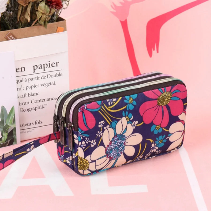 New Women Long Fabric Clutch Purse, Multi-function Cell Phone Wallet, Portable Small Coin Purse Handbag for Ladies Daily Use