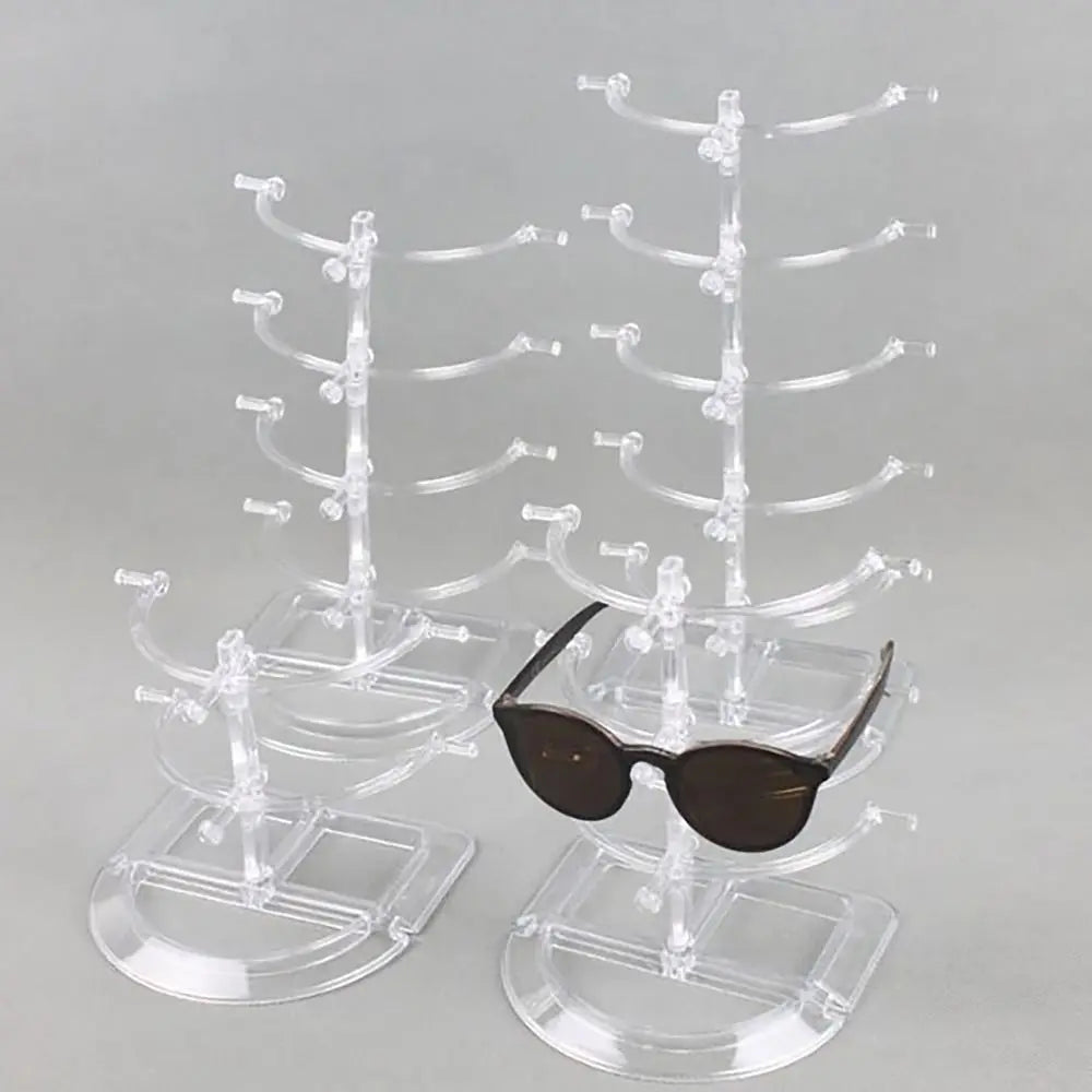 Space Saving Eyeglasses Display Stands Home Organizer Multiple Layers Sunglasses Storage Rack Transparent Plastic