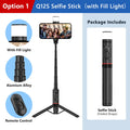 LISCN 85cm Selfie Stick with Light Extendable All in One Phone Tripod Integrated Tripod Stand Compatible with All Cell Phones