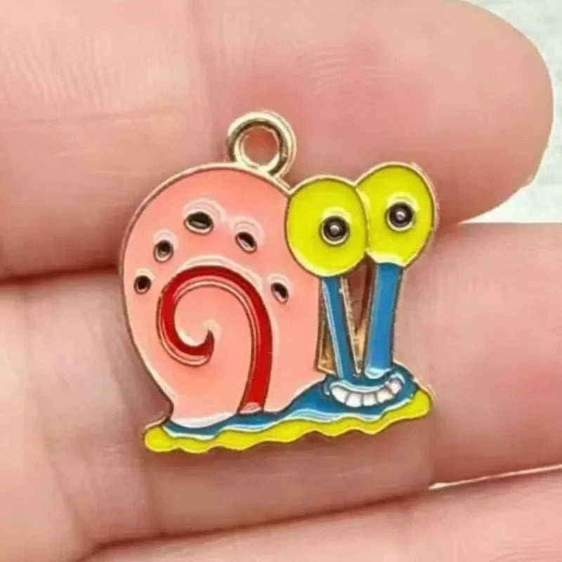 10pcs Cartoon Anime DIY Jewelry Accessories Alloy Drip Oil Pendant Keychain Earrings Bag Pendant