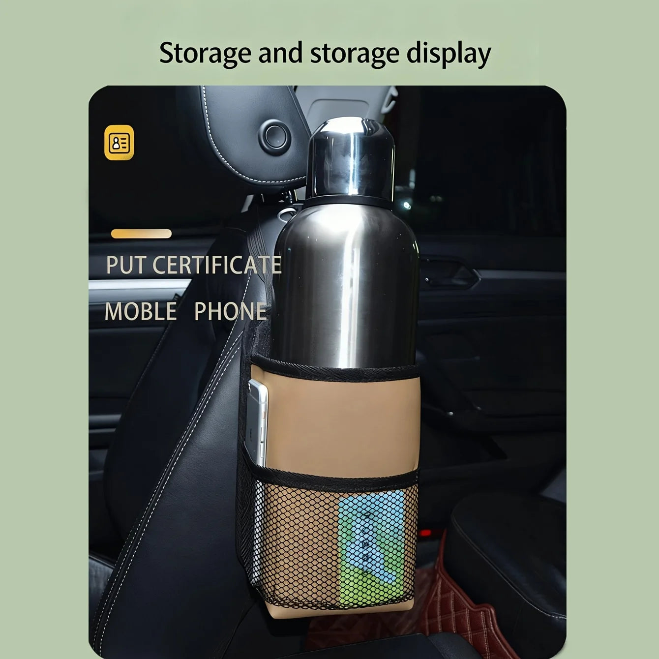Front Seat Edge-Mounted Car Cup Holder