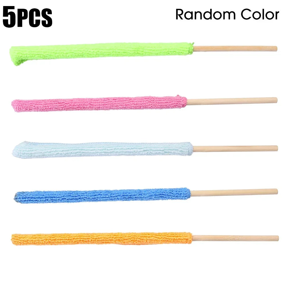 Microfiber Car Detail Cleaning Brush Long Handle Air Conditioner Blind Narrow Dust Collector Stick Auto Wash Cloth Brushes Tools