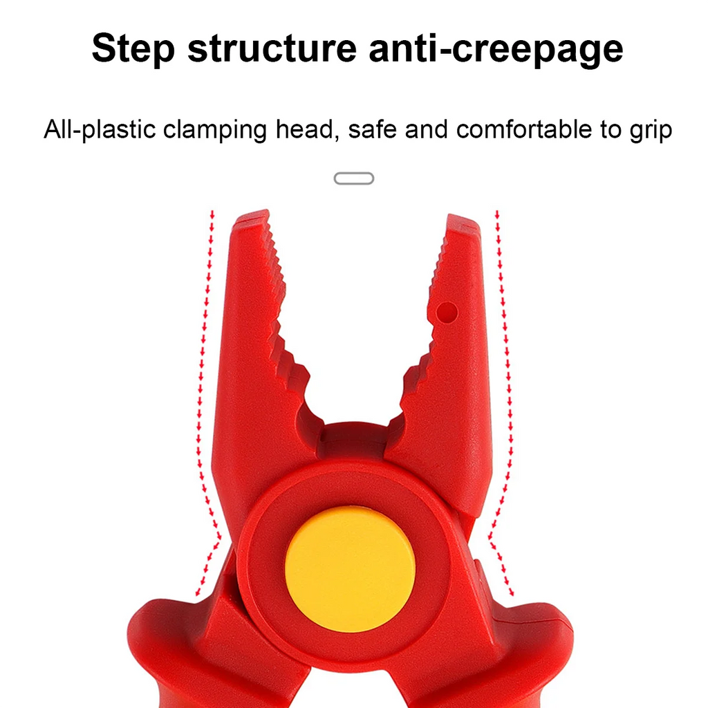 Multifunctional VDE 1000V Insulated Wire Pliers Electrical Special Plastic Needle-nose Pliers for High Voltage Work