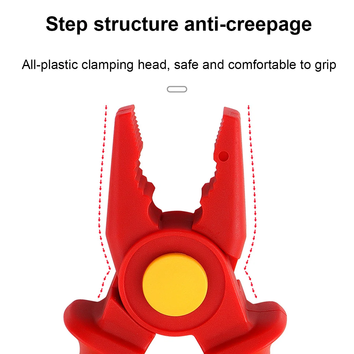 Multifunctional VDE 1000V Insulated Wire Pliers Electrical Special Plastic Needle-nose Pliers for High Voltage Work
