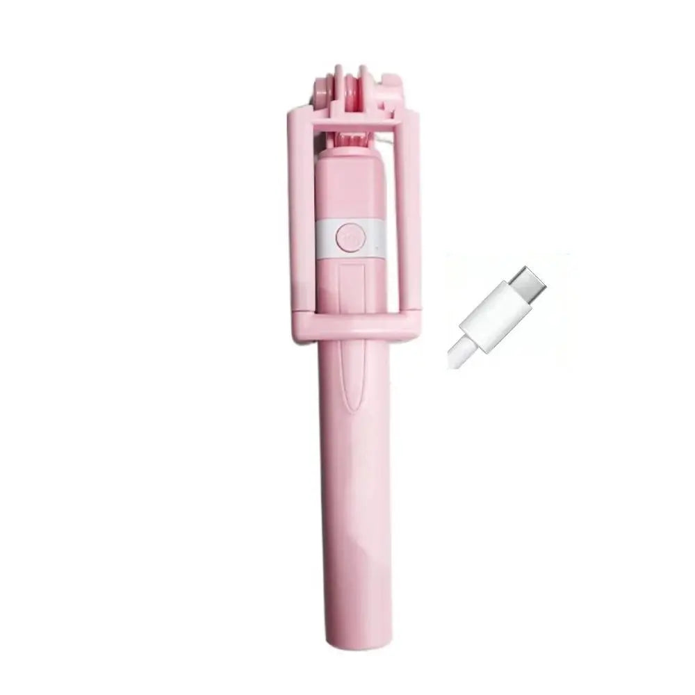 3.5mm Plug Mini Wire Controlled Selfie Stick Portable Retractable Portable Handheld Selfie Stick Mini Type-C Plug