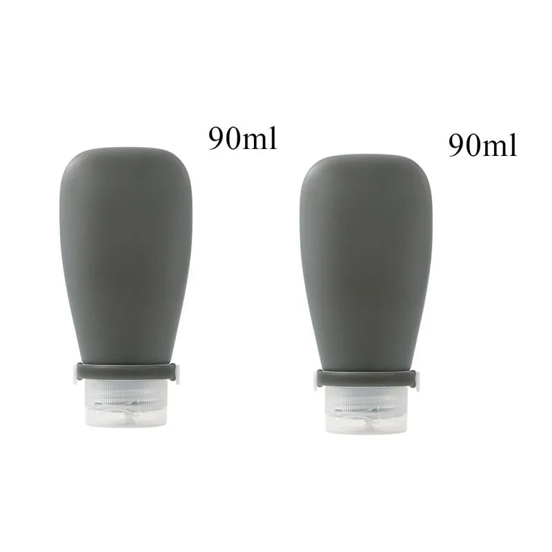 1/2/3pcs 90Ml Travel Silicone Refill Bottle, Shower Gel, Shampoo Refill Bottle, Squeeze Refill Empty Bottle