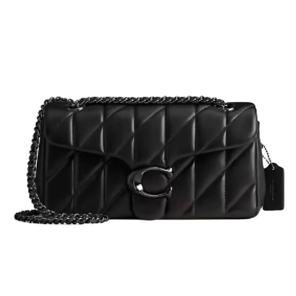 Sac à chaîne à motif diamant de haute qualité, sac messager à bandoulière, petit sac carré