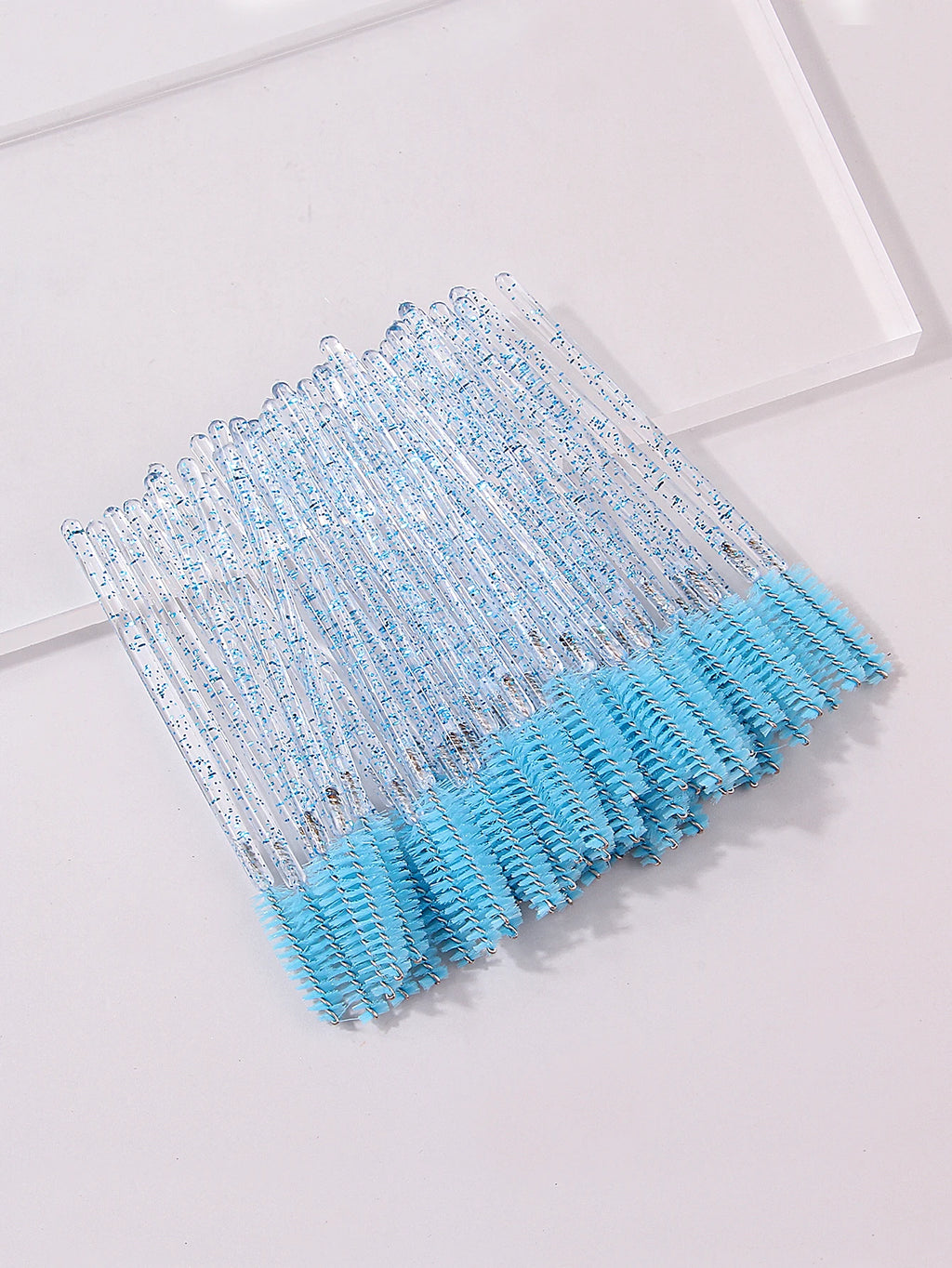 50pcs Reusable Crystal Rod Eyelash Brush Eyelash Comb Eyebrow Comb Eyelash Curl Spiral Multi Purpose Portable Makeup Brush